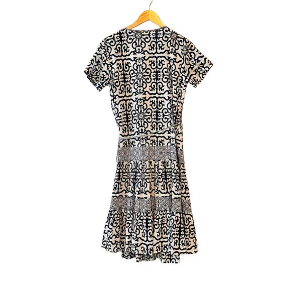 Roberta Roller Rabblt Printed Short Sleeve Wrap Dress Size S Small Blue - Picture 3 of 8